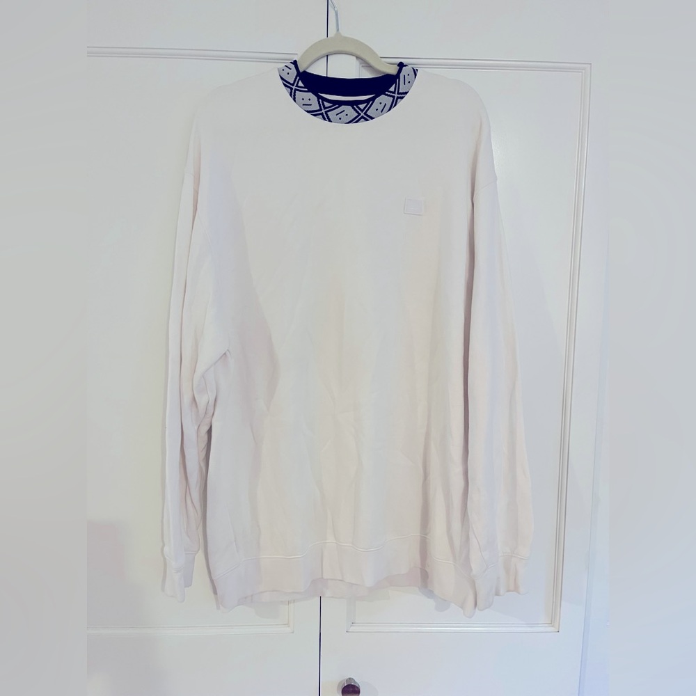 ACNE White Crew Neck SIZE L